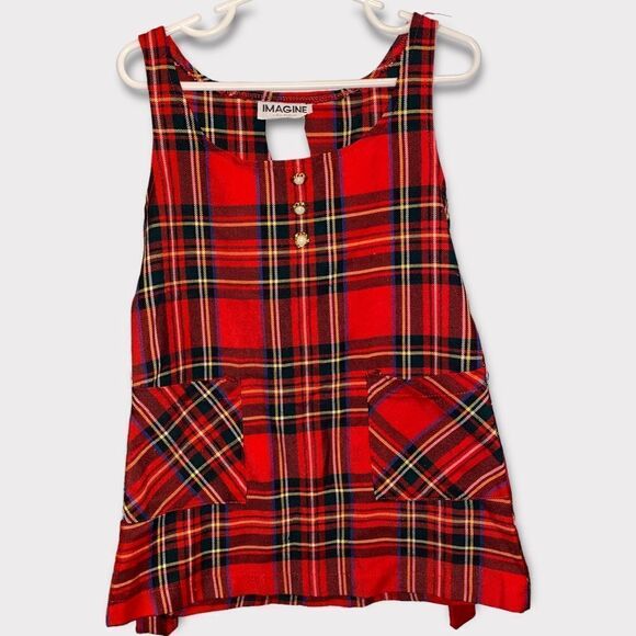 Vintage Kid’s Red Plaid Dress - Picture 1 of 4